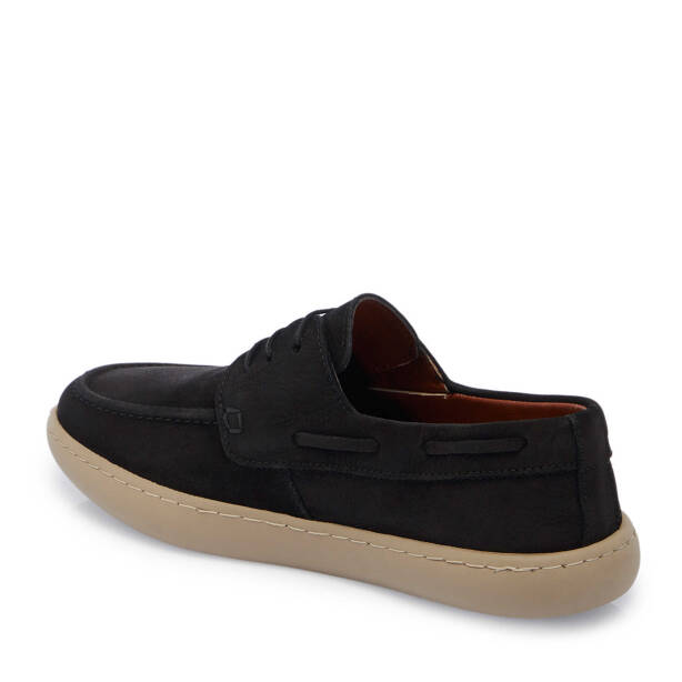 Siyah Hakiki Nubuk Deri Erkek Casual Ayakkabı - E25I1AY57294-A64 - 2