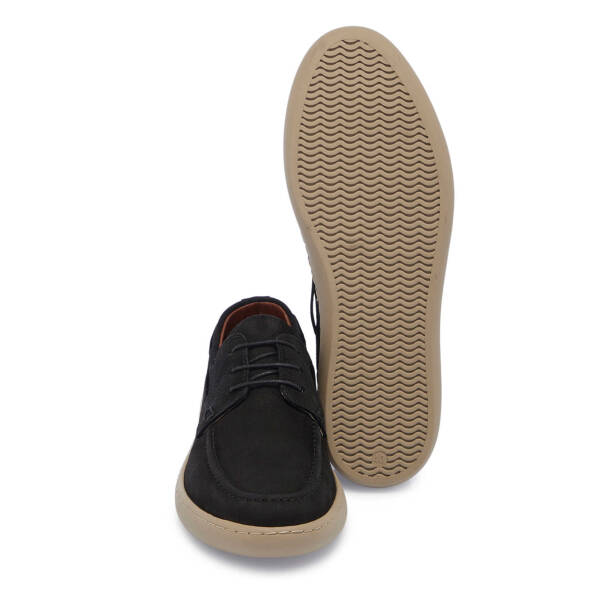 Siyah Hakiki Nubuk Deri Erkek Casual Ayakkabı - E25I1AY57294-A64 - 4