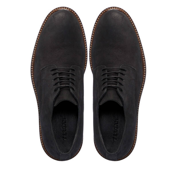 Siyah Nubuk Deri Erkek Casual Ayakkabı - E25S1AY57433-A64 - 5