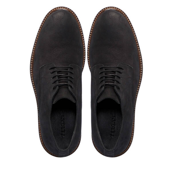 Siyah Nubuk Deri Erkek Casual Ayakkabı - E25S1AY57433-A64 - 5