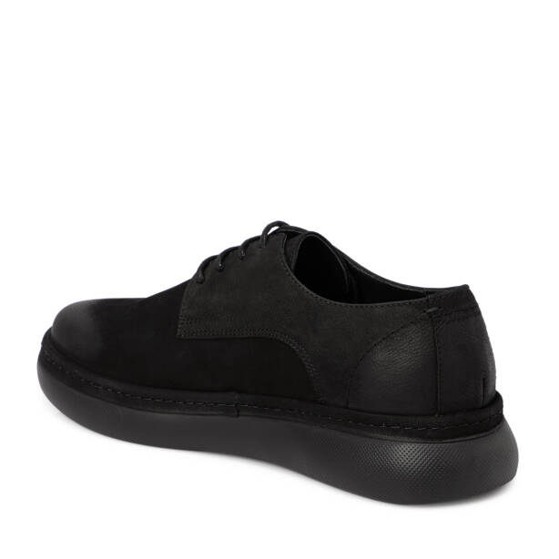 Siyah Nubuk Deri Erkek Casual Ayakkabı - E25S1AY57470-A64 - 2