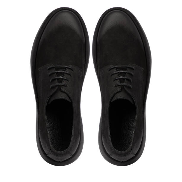 Siyah Nubuk Deri Erkek Casual Ayakkabı - E25S1AY57470-A64 - 5