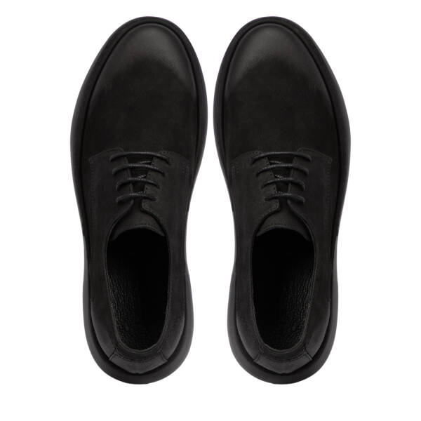 Siyah Nubuk Deri Erkek Casual Ayakkabı - E25S1AY57470-A64 - 5