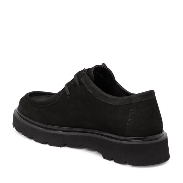 Siyah Nubuk Deri Erkek Casual Ayakkabı - E25S1AY57483-A64 - 2