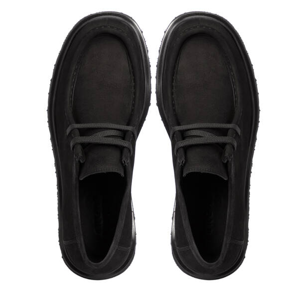 Siyah Nubuk Deri Erkek Casual Ayakkabı - E25S1AY57483-A64 - 5