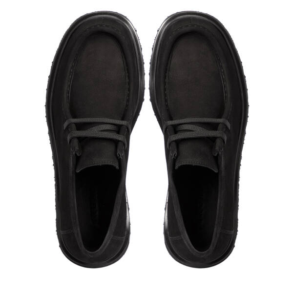 Siyah Nubuk Deri Erkek Casual Ayakkabı - E25S1AY57483-A64 - 5