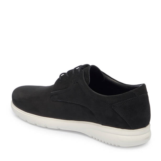 Siyah Nubuk Deri Erkek Casual Ayakkabı - E25S1AY57550-A64 - 2