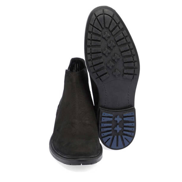 Siyah Hakiki Nubuk Deri Erkek Casual Bot - E23K1BT56414-A64 - 4