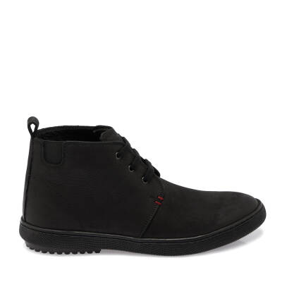 Siyah Nubuk Deri Erkek Casual Bot - E24K1BT56994-A64 - 3