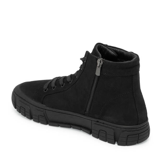 Siyah Nubuk Deri Erkek Casual Bot - E24K1BT57080-A64 - 2