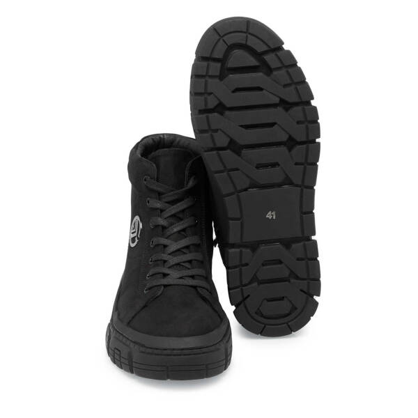 Siyah Nubuk Deri Erkek Casual Bot - E24K1BT57080-A64 - 4
