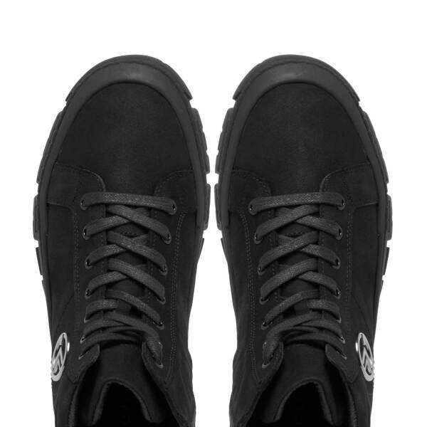 Siyah Nubuk Deri Erkek Casual Bot - E24K1BT57080-A64 - 5