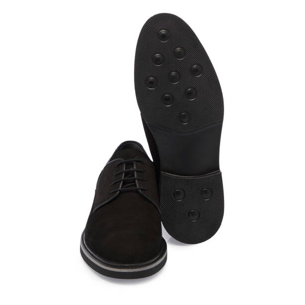 Siyah Nubuk Deri Erkek Klasik Ayakkabı - E24S1AY56953-A64 - 4