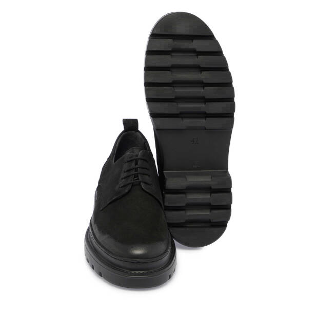 Siyah Nubuk Deri Erkek Klasik Ayakkabı - E24S1AY57018-A64 - Tergan