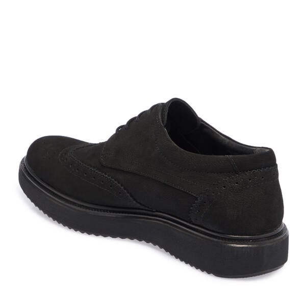 Siyah Hakiki Nubuk Deri Erkek Klasik Ayakkabı - E25S1AY57516-A64 - 3