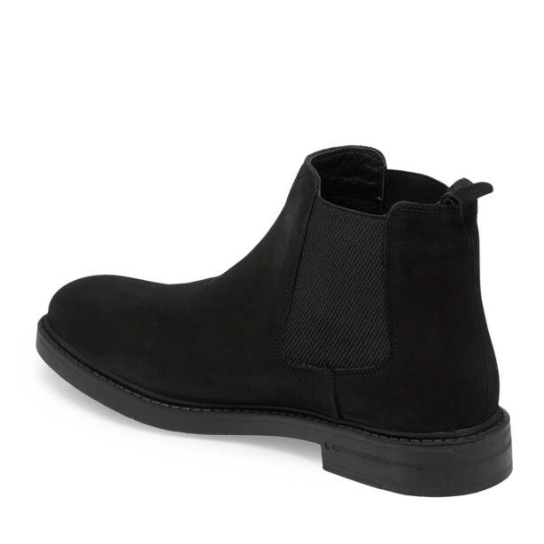 Siyah Nubuk Deri Erkek Klasik Bot - E24K1BT56989-A64 - Tergan