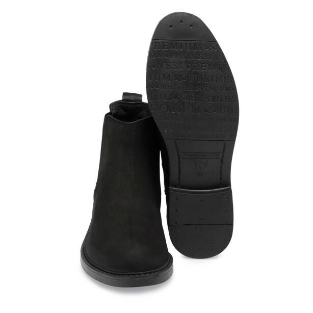 Siyah Nubuk Deri Erkek Klasik Bot - E24K1BT56989-A64 - Tergan