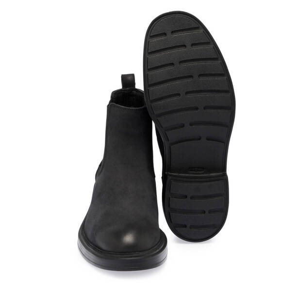 Siyah Nubuk Deri Erkek Klasik Bot - E24K1BT57040-A64 - 4