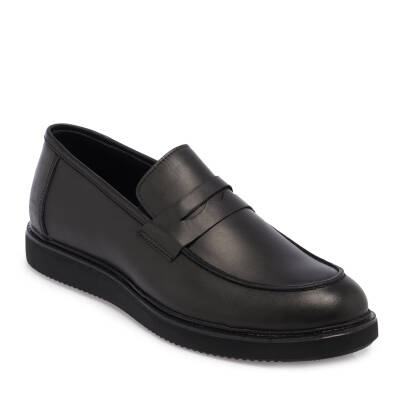  Siyah Nubuk Deri Erkek Loafer - E24I1AY56598-A23 - 1