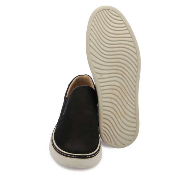 Siyah Hakiki Nubuk Deri Erkek Loafer - E24I1AY56600-A64 - 4