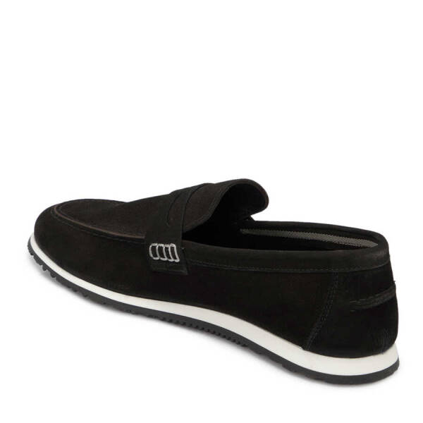 Siyah Hakiki Nubuk Deri Erkek Loafer - E24I1AY56630-A64 - 3