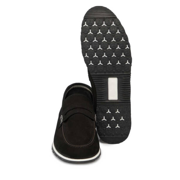 Siyah Hakiki Nubuk Deri Erkek Loafer - E24I1AY56630-A64 - 4