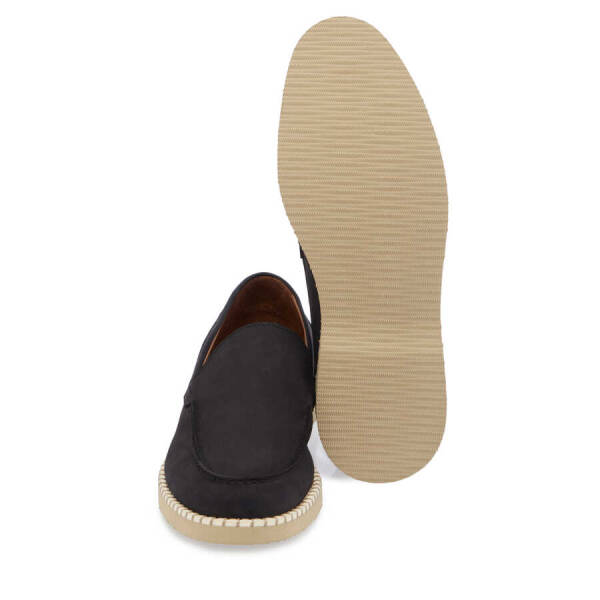 Siyah Nubuk Deri Erkek Loafer - E24I1AY56641-A64 - 4