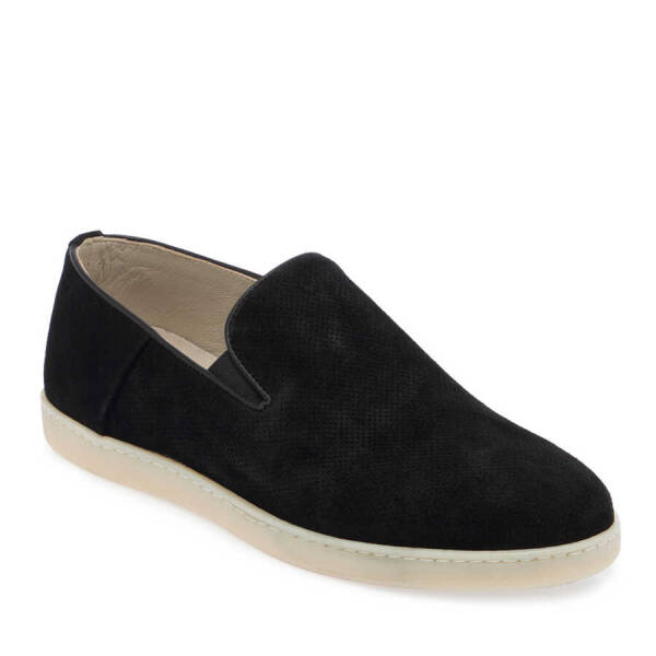 Siyah Nubuk Deri Erkek Loafer - E24I1AY56695-A64 - 1