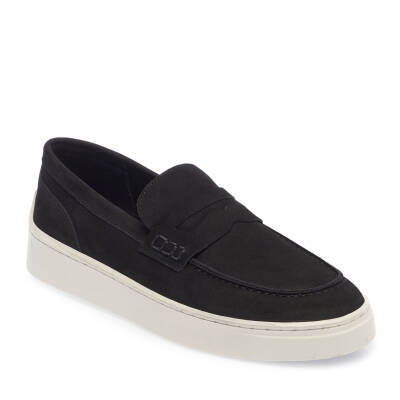  Siyah Nubuk Deri Erkek Loafer - E24I1AY56746-A64 