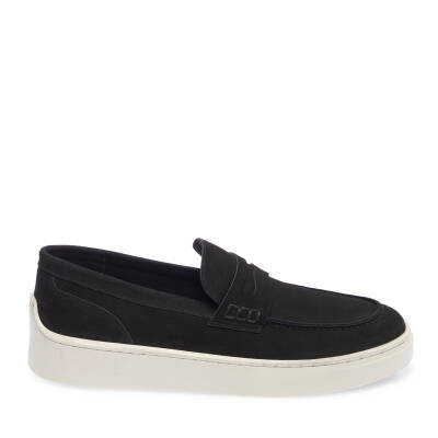  Siyah Nubuk Deri Erkek Loafer - E24I1AY56746-A64 - 3