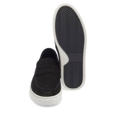  Siyah Nubuk Deri Erkek Loafer - E24I1AY56746-A64 - 4