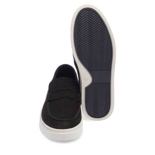 Siyah Nubuk Deri Erkek Loafer - E24I1AY56746-A64 - 4