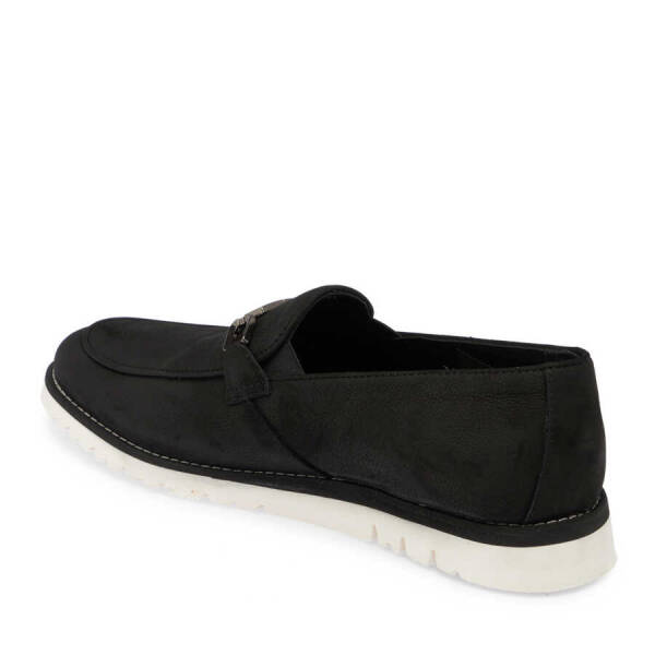 Siyah Nubuk Deri Erkek Loafer - E24I1AY56783-A64 - 2