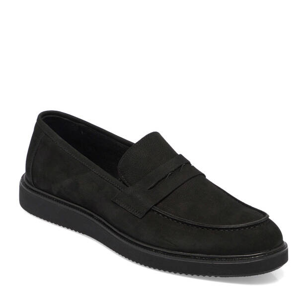 Siyah Nubuk Deri Erkek Loafer - E24S1AY57120-A64 