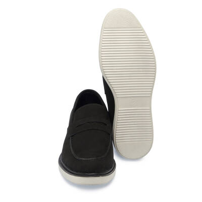 Siyah Nubuk Deri Erkek Loafer - E25I1AY57161-A64 - 4