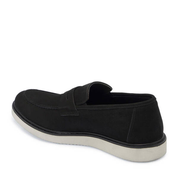Siyah Nubuk Deri Erkek Loafer - E25I1AY57161-A64 - 2