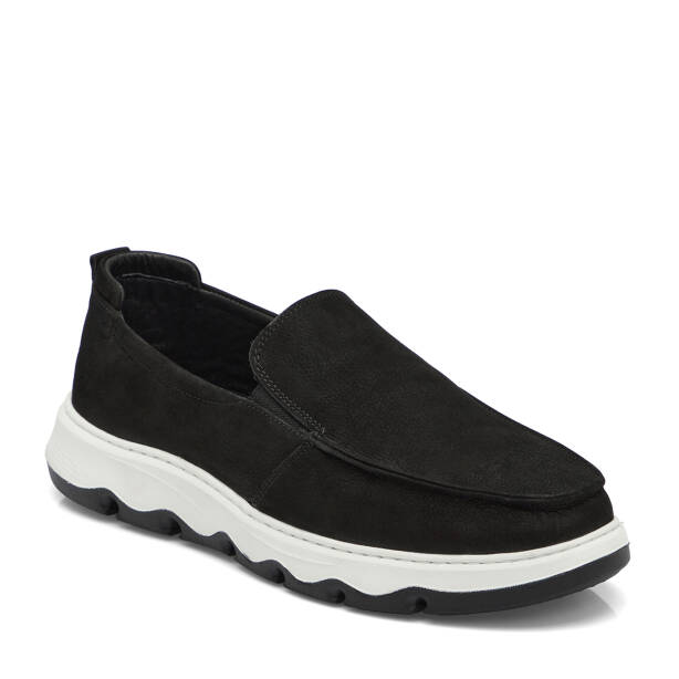 Siyah Hakiki Nubuk Deri Erkek Loafer - E25I1AY57221-A64 - 2