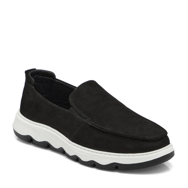Siyah Hakiki Nubuk Deri Erkek Loafer - E25I1AY57221-A64 - 2