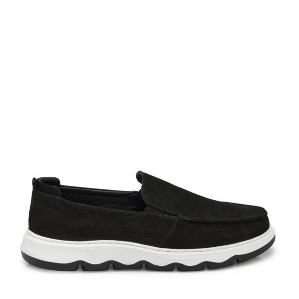 Siyah Hakiki Nubuk Deri Erkek Loafer - E25I1AY57221-A64 