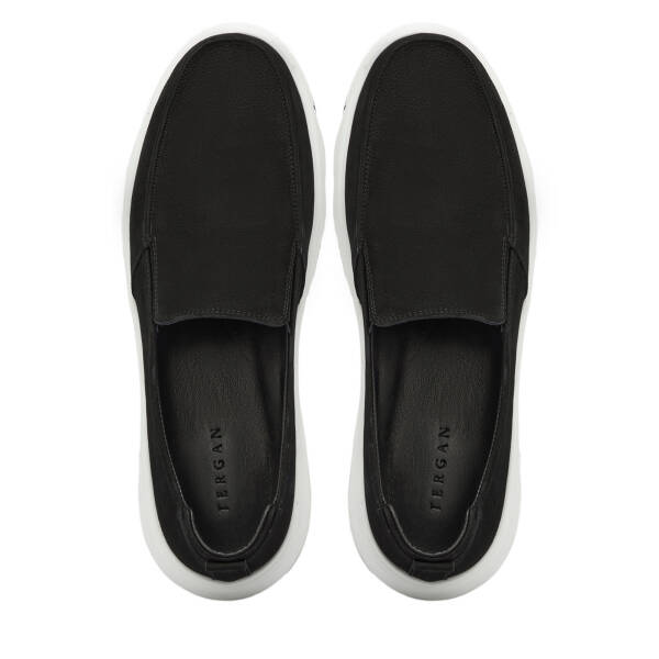 Siyah Hakiki Nubuk Deri Erkek Loafer - E25I1AY57221-A64 - 5