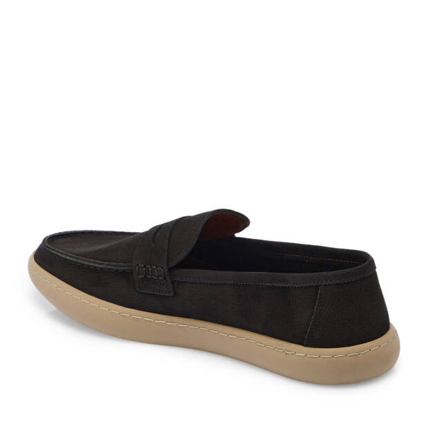 Siyah Nubuk Deri Erkek Loafer - E25I1AY57295-A64 - 2