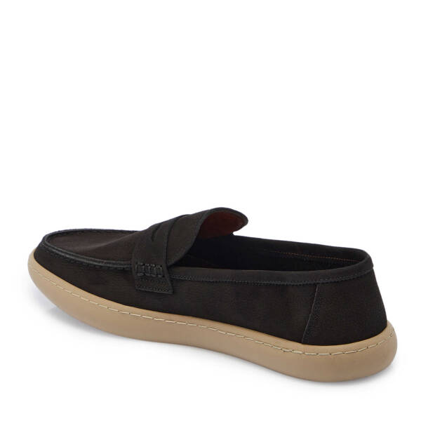 Siyah Nubuk Deri Erkek Loafer - E25I1AY57295-A64 - 2