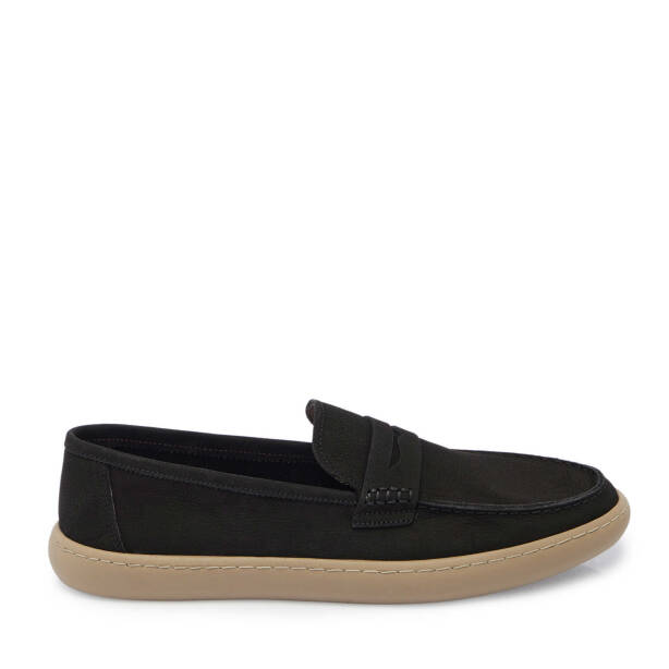 Siyah Nubuk Deri Erkek Loafer - E25I1AY57295-A64 - 3