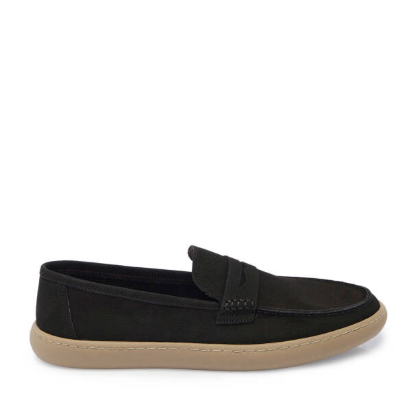 Siyah Nubuk Deri Erkek Loafer - E25I1AY57295-A64 - 3