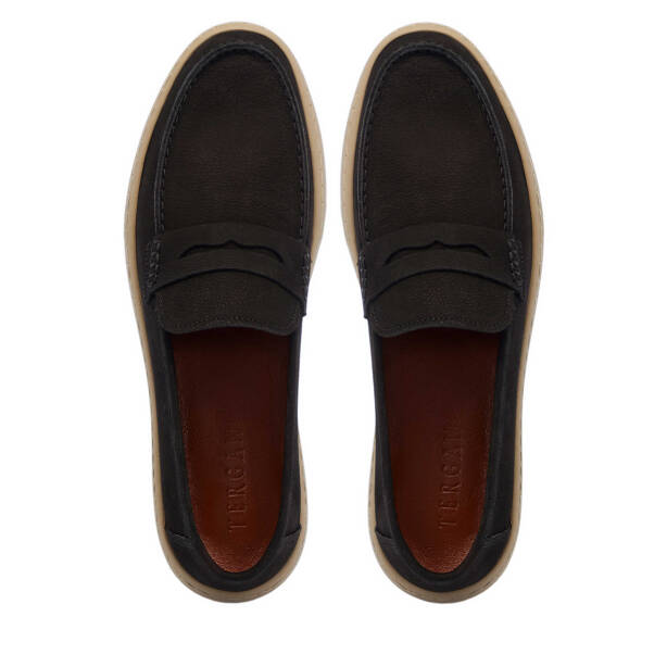 Siyah Nubuk Deri Erkek Loafer - E25I1AY57295-A64 - 5