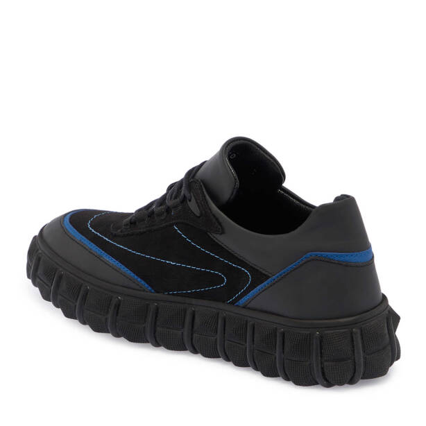 Siyah Nubuk Deri Erkek Sneaker - E23S1AY56377-B31 - 2