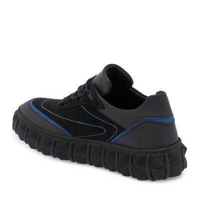 Siyah Nubuk Deri Erkek Sneaker - E23S1AY56377-B31 - 2