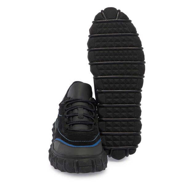 Siyah Nubuk Deri Erkek Sneaker - E23S1AY56377-B31 - 4