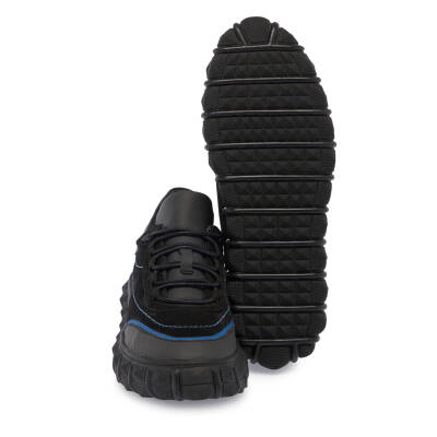 Siyah Nubuk Deri Erkek Sneaker - E23S1AY56377-B31 - 4