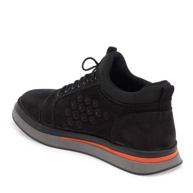 Siyah Nubuk Deri Erkek Sneaker - E23S1AY56386-A64 - 2